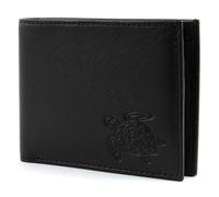 Oxmox Leder Geldbörse Leather Pocketbörse Turtle Embossed Black schwarz