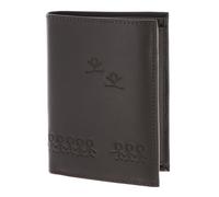 Oxmox Leder Geldbörse Leather RFID Protect Kombibörse Jumping Jack Embossed Brown Dunkelbraun