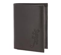 Oxmox Leder Geldbörse Leather RFID Protect Kombibörse Lizard Embossed Brown Dunkelbraun