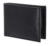 Oxmox Leder Geldbörse Leather RFID Protect Pocketbörse Frog 2.0 Embossed Black schwarz