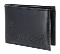 Oxmox Leder Geldbörse Leather RFID Protect Pocketbörse Jumping Jack 2.0 Embossed Black schwarz