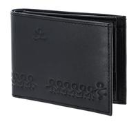 Oxmox Leder Geldbörse Leather RFID Protect Pocketbörse Jumping Jack Embossed Black schwarz