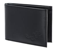 Oxmox Leder Geldbörse Leather RFID Protect Pocketbörse Lizard 2.0 Embossed Black schwarz