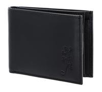 Oxmox Leder Geldbörse Leather RFID Protect Pocketbörse Lizard Embossed Black schwarz