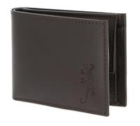 Oxmox Leder Geldbörse Leather RFID Protect Pocketbörse Lizard Embossed Brown Dunkelbraun