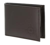 oxmox Leather RFID Protect Pocketbörse Windrose 2.0 Embossed Brown