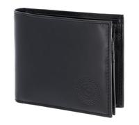 oxmox Leather RFID Protect Querscheinbörse Circle Bloom Embossed Black