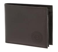 oxmox Leather RFID Protect Querscheinbörse Circle Bloom Embossed Brown