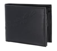 oxmox Leather RFID Protect Querscheinbörse Footsteps 2.0 Embossed Black
