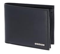 oxmox Leather RFID Protect Querscheinbörse Pure 2.0 Metal Square Black