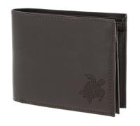 oxmox Leather RFID Protect Querscheinbörse Turtle 2.0 Embossed Brown