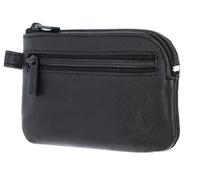 Oxmox Leder Schlüsselmäppchen Leather Keyholder Freedom Anchor Embossed Black schwarz