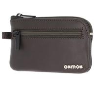 Oxmox Leder Schlüsselmäppchen Leather Keyholder Pure 2.0 Metal Square Brown dunkelbraun