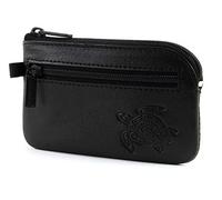 Oxmox Leder Schlüsselmäppchen Leather Keyholder Turtle Embossed Black schwarz