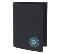 Oxmox Kombibörse New Cryptan – RFID-Schutz, 8 Kreditkartenfächer – Circle Bloom Print Cyan/Black