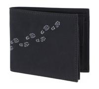 oxmox New Cryptan RFID Protect Querscheinbörse Footsteps 2.0 Print Grey Black