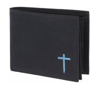 oxmox New Cryptan RFID Protect Querscheinbörse Freedom Cross Print Cyan Black
