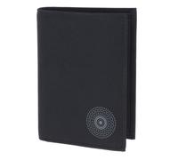 Oxmox Geldbörse Herren/Portemonnaie Damen | Wallet mit RFID Schutz | New Cryptan (Vegan) | 8 Kreditkartenfächer | Kombibörse Hochformat | schwarz | Circle Bloom Print Grey