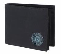 oxmox New Cryptan RFID Protect Querscheinbörse Circle Bloom Print Cyan Black