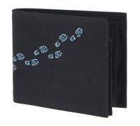 oxmox New Cryptan RFID Protect Querscheinbörse Footsteps 2.0 Print Cyan Black