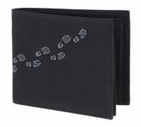 oxmox New Cryptan RFID Protect Querscheinbörse Footsteps 2.0 Print Grey Black