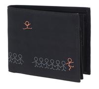 oxmox New Cryptan RFID Protect Querscheinbörse Jumping Jack Print Grey Black