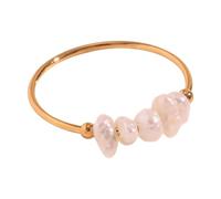 Oxtxuzdm Mehrzweck Süßwasserperlenringe Mit Vergoldetem Robustem Edelstahl Geeignet Für Verschiedene Anlässe. Tragen Sie Modeperlenschmuck