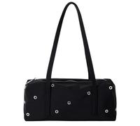 Oxtxuzdm Praktische Damen-Umhängetasche, mehrere Tragemöglichkeiten, reißfestes Nylon, kompakt, aber geräumig, wichtige Organizer, große Kapazität, Pendler, Schultertasche, Schwarz , One Size