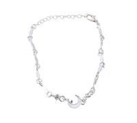 Oxtxuzdm Stilvoll mit funkelnden Steinen, versilbertes Armband für Damen, bunte Handkette, verstellbares Armband, Hochzeit, Party, Schmuck, One Size, Wie beschrieben