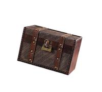 Oxtxuzdm Tragbare Schmuckkoffer Ohrringe Display Box Vintage Ringe Storage Halsketten Organisatoren Fall Holz Textur Vintage Gewebt