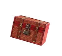 Oxtxuzdm Tragbare Schmuckkoffer Ohrringe Display Box Vintage Ringe Storage Halsketten Organisatoren Fall Holz Textur Vintage Gewebt