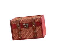 Oxtxuzdm Tragbare Schmuckkoffer Ohrringe Display Box Vintage Ringe Storage Halsketten Organisatoren Fall Holz Textur Vintage Gewebt