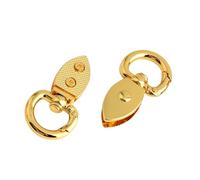 Oxxggkao 2Pcs Vintage Spring Clasp for Bag Strap Practical Metal Hardware Secure Side Release Buckle with Antique Finish Spring Clasp for Bags