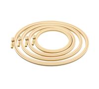 Oxxggkao 4 Stück Stickrahmen Displayrahmen, ovaler Stickrahmen mit Federclip für Handarbeiten, Nähen, Nähen, ovaler Rahmen