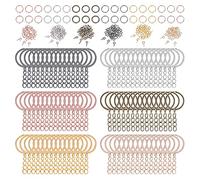 Oxxggkao 450 PCs Keychain Rings Kit 90 Teile Für Die Schlüsselkette Mit 180 Open Jump 180 Schrauben Augenstifte Für Juden Keychain Rings Kit