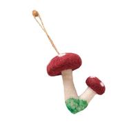 Oxxggkao Cartoon Handyanhänger in Pilzform, modischer Taschenanhänger mit Filzstruktur, perfekt, um Taschen und Handys Spaß zu machen Rote Pilzdekoration