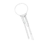 Oxxggkao Hübsche, aber coole, verstellbare Lariat Halskette, vielseitige Brosche, dient auch als stilvolle Anstecknadel für jeden Anlass Modische Anstecknadel für Frauen