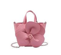 Oxxggkao Modische Damen Handtasche, elegant, Kettenriemen, Schultertasche, PU Leder, Blumen Geldbörse, Hochzeit, Partys, Umhängetasche, kleine Abendtasche mit Blumenmuster