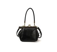 Oxxggkao Münzgeldbörse, Crossbody-Tasche, PU-Leder, mit verstellbarem Riemen, für Hand- oder Schultertragen, ideal für Frauen, Pendler und tägliche Aktivitäten, Retro-Münztasche, Schwarz