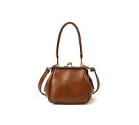 Oxxggkao Münzgeldbörse, Crossbody-Tasche, PU-Leder, mit verstellbarem Riemen, für Hand- oder Schultertragen, ideal für Frauen, Pendler und tägliche Aktivitäten, Retro-Münztasche, coffee