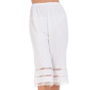 Oxxggkao Pettipants unten unter dem Kleid, elastische Taille, weites Bein, Pyjamahose, Spitzenbesatz, halbe Slip Bloomers, Culotte, Slip Shorts, Lounge Hosen