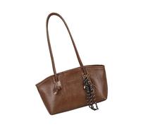 Oxxggkao PU Leder Unterarmtasche mit Anhänger, Mehrzweck Schultertasche, Bürotaschen, Arbeitshandtasche für Damen, lässig, täglicher Gebrauch, Alltagshandtasche
