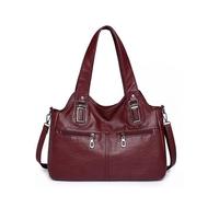 Oxxggkao PU Tasche, Handtasche, Vintage Umhängetasche, modisch, vielseitig, Schultertasche für Damen und Mädchen, großes Fassungsvermögen, spritzwassergeschützt, geräumig, für Studenten