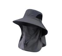 Oxxggkao Sonnenhut mit breiter Krempe, Outdoor Kletternetz, Fischermütze, Angeln, lässig, Unisex, Camping, Jagd, Eimerhüte, Schutz, atmungsaktiv, Kopfbedeckung