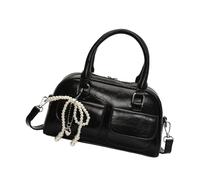 Oxxggkao Stilvolle Handtasche aus PU Leder mit abnehmbaren Schleifen, charmante Umhängetaschen für Damen, geräumige Innen Schultertasche, elegante Umhängetasche mit Schleife