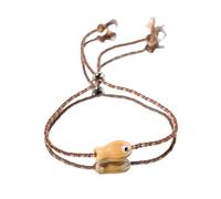 Oxxggkao Stilvolles böhmisches mehrfarbiges Keramik Fisch Armband, handgefertigter Schmuck für Frauen, verstellbares Handgelenk Fußkettchen Accessoire, Zugschnur Armband