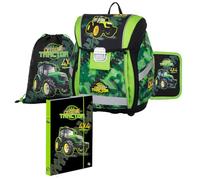 OXY BAG PREMIUM Ergonomische Schulranzen 4tlg, Sportbeutel & Federmappe mit A4 Dokumentenbox | Ideal für 1. & 2. Klasse | Sicher, Komfortabel & Reflektierend