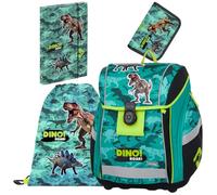 OXY BAG PREMIUM LIGHT Schulset 4 set für 1.-3. Klasse | Ergonomischer Schulrucksack, Sportbeutel, A4 Box & Federmappe | Leicht & Sicher mit Reflektoren | Perfekt Organisiert für Schulkinder