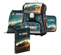 OXY BAG Premium Light Schulset 4 Set für 1.-3. Klasse | Ergonomischer Schulrucksack, Sportbeutel, A4 Box & Federmappe | Leicht & Sicher mit Reflektoren | Perfekt Organisiert für Schulkinder