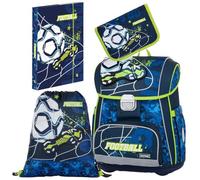 OXY BAG PREMIUM Schulset 4 set | Ergonomische Schulrucksack Set, Sportbeutel & Federmappe mit A4 Dokumentenbox | Ideal für 1. & 2. Klasse | Sicher, Komfortabel & Reflektierend